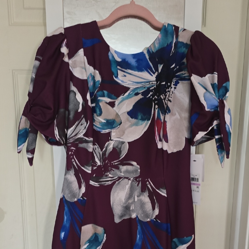 Calvin Klein Purple Floral Dress